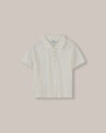 Polo Cropped De Punto,BLANCO